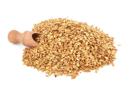Oatmeal on white Foto stock