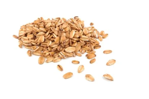 Oatmeal on white Foto stock