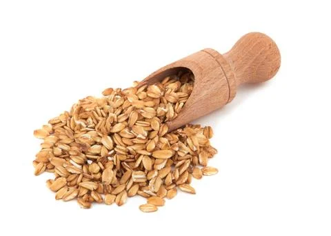 Oatmeal on white Foto stock