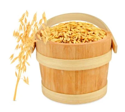 Oats in a bucket Stock Photos