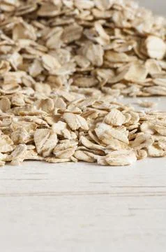 Oats flakes close up Stock Photos