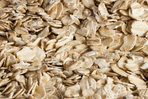 Oats flakes close up Stock Photos