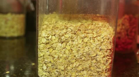 Oats oat oatmeal meal Stock Footage