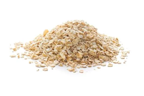 Oats on white background Stock Photos