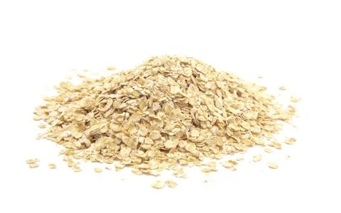 Oats on a White Background Stock Photos