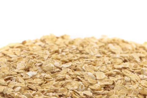 Oats on a White Background Stock Photos
