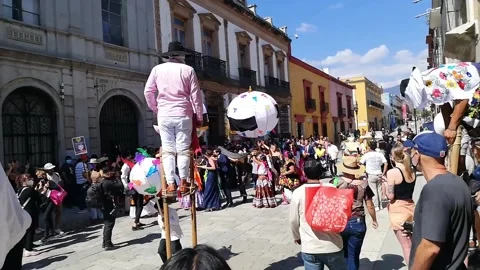 Oaxaca  street wedding   Stock Footage 169165849