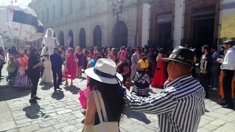 Oaxaca  street wedding   Stock Footage 169165854