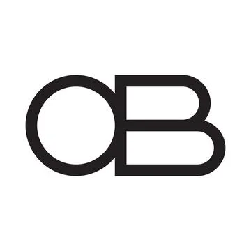 Ob initial letter vector logo Stock Illustration