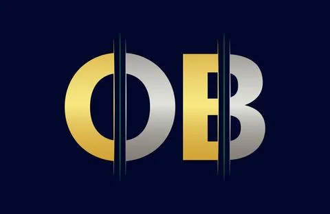 OB Letter logo design vector template. Stock Illustration