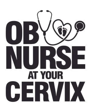 OB Nurse at your cervix Stock Illustration