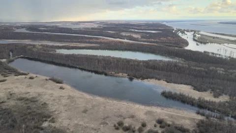 Ob river. Aerial view Stock Footage 283353190