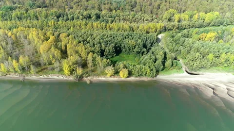 Ob River from a height. Stock Footage 164990931