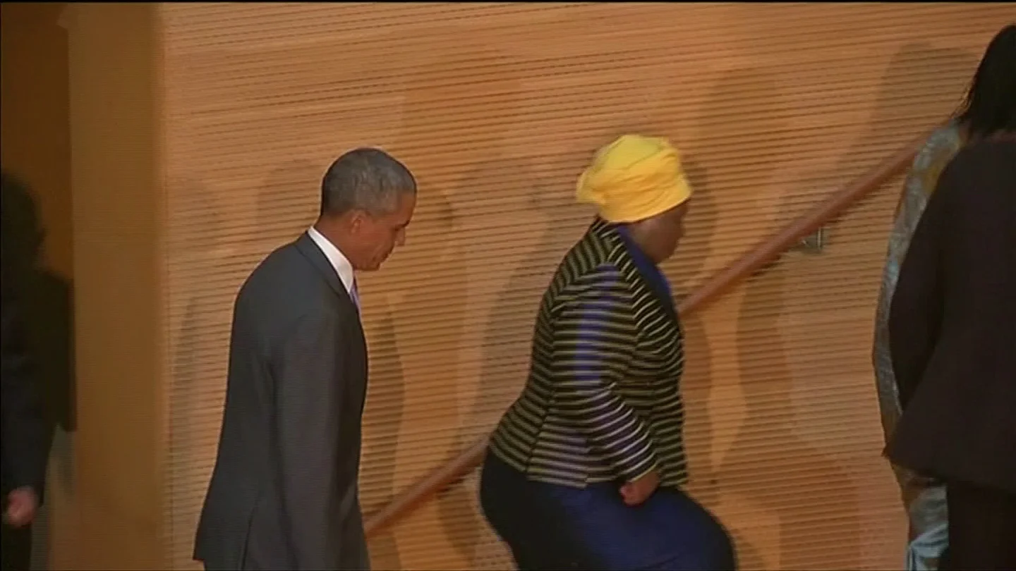 Obama-Africa/Ethiopia Speech Update Obama Tells Africans To Build Democrac... Stock Footage