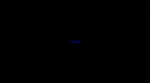 Obama flying text Stock Footage 333381