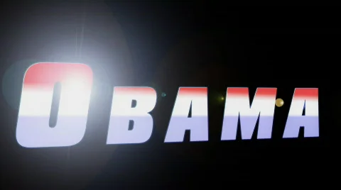 Obama Graphic Title Stock Footage 329010