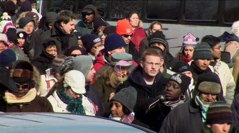 Obama Inauguration Crowd 스톡 동영상 567624