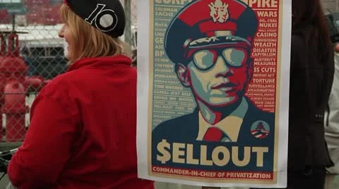 Obama Poster Zoomback Stockbeeldmateriaal 10565849