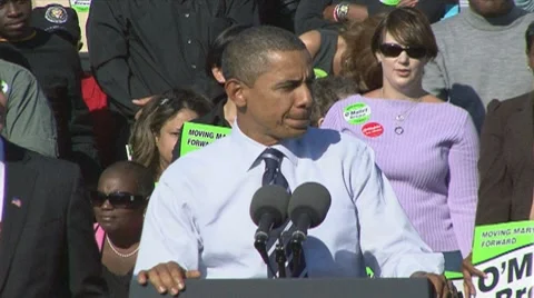 Obama sneezes Stock Footage 7728518