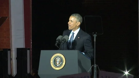 Obama speech Vídeo Stock 98420369
