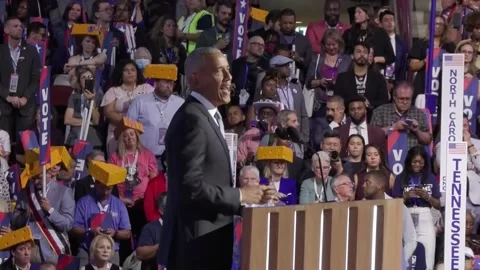 Obama urges US for 'new chapter': Harris in the White House, US, US - 21 Aug 202 Video stock 282339982