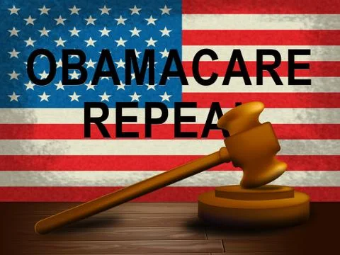 Obamacare Repeal Or Replace American Health Care Reform - 3d Illustration 스톡 일러스트