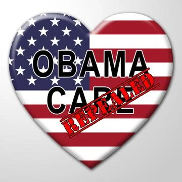 Obamacare Repeal Or Replace American Health Care Reform - 3d Illustration Stock Illustration