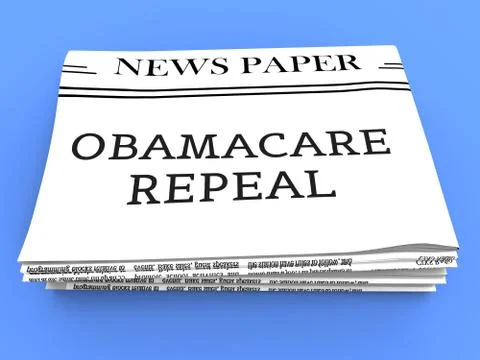 Obamacare Repeal Or Replace American Healthcare Reform - 3d Illustration Stock Illustration