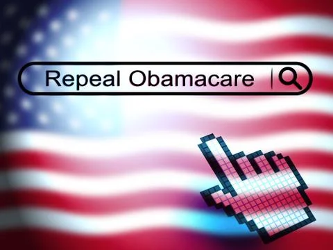 Obamacare Repeal Or Replace American Healthcare Reform - 3d Illustration Stock Illustration