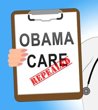 Obamacare Repeal Or Replace American Healthcare Act Reform - 3d Illustration イラスト素材