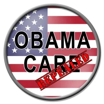 Obamacare Repeal Or Replace American Health Care Reform - 3d Illustration イラスト素材