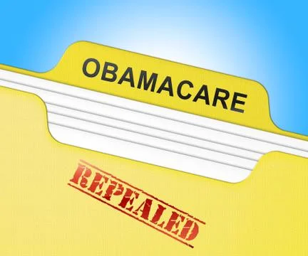 Obamacare Repeal Or Replace American Healthcare Reform - 3d Illustration Stock Illustration