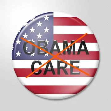 Obamacare Repeal Or Replace American Health Care Reform - 3d Illustration Stock Illustration