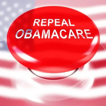 Obamacare Repeal Or Replace American Healthcare Reform - 3d Illustration Stock Illustration