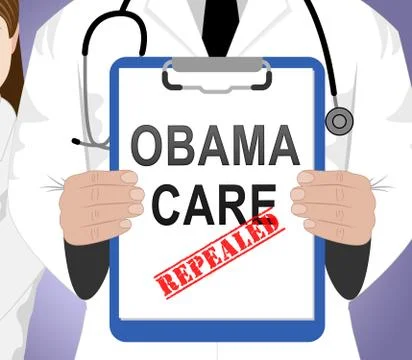 Obamacare Repeal Or Replace American Healthcare Act Reform - 3d Illustration Stock Illustration