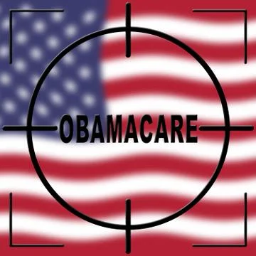 Obamacare Repeal Or Replace American Healthcare Reform - 2d Illustration 스톡 일러스트