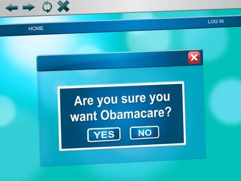 Obamacare Repeal Or Replace American Healthcare Reform - 3d Illustration Stock Illustration
