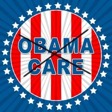 Obamacare Repeal Or Replace American Healthcare Reform - 2d Illustration イラスト素材