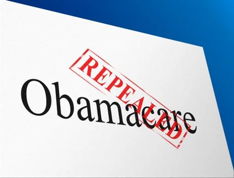 Obamacare Repeal Or Replace Us Healthcare Reform - 3d Illustration イラスト素材