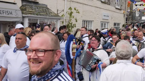 Obby oss day in Padstow Stock Footage 242846294