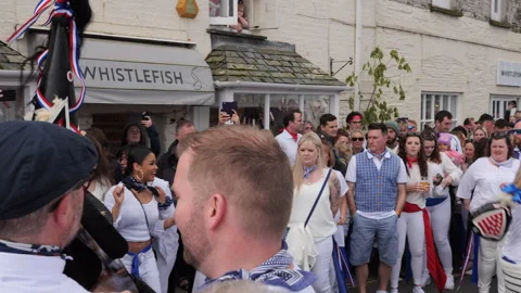 Obby oss day in Padstow Stock Footage 242857005