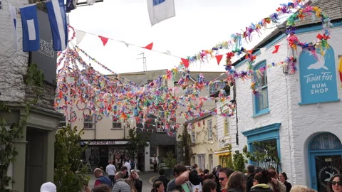 Obby oss day in Padstow Stock Footage 242916443
