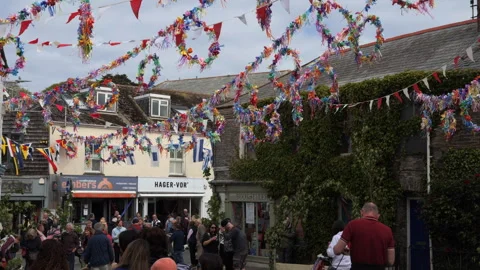 Obby oss day in Padstow Stock Footage 242921412