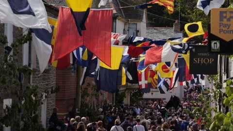 Obby oss day in Padstow Stock Footage 242929337