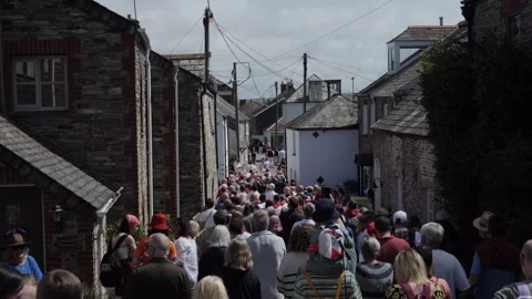 Obby oss day in Padstow Stock Footage 242929606