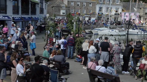 Obby oss day in Padstow Stock Footage 243185730
