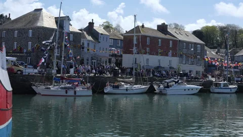 Obby oss day in Padstow Stock Footage 243189835