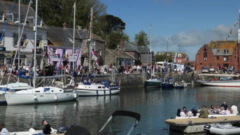 Obby oss day in Padstow Stock Footage 243189925