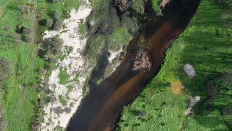 Obcipital over a stretch of river textures 스톡 동영상 245986117
