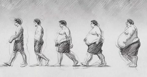 Obecity to Fitness - March of Progress Stock Footage 332571329